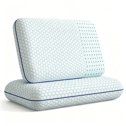 Cooling Memory Foam Pillow Set – Adjustable Comfort for All Sleep Positions