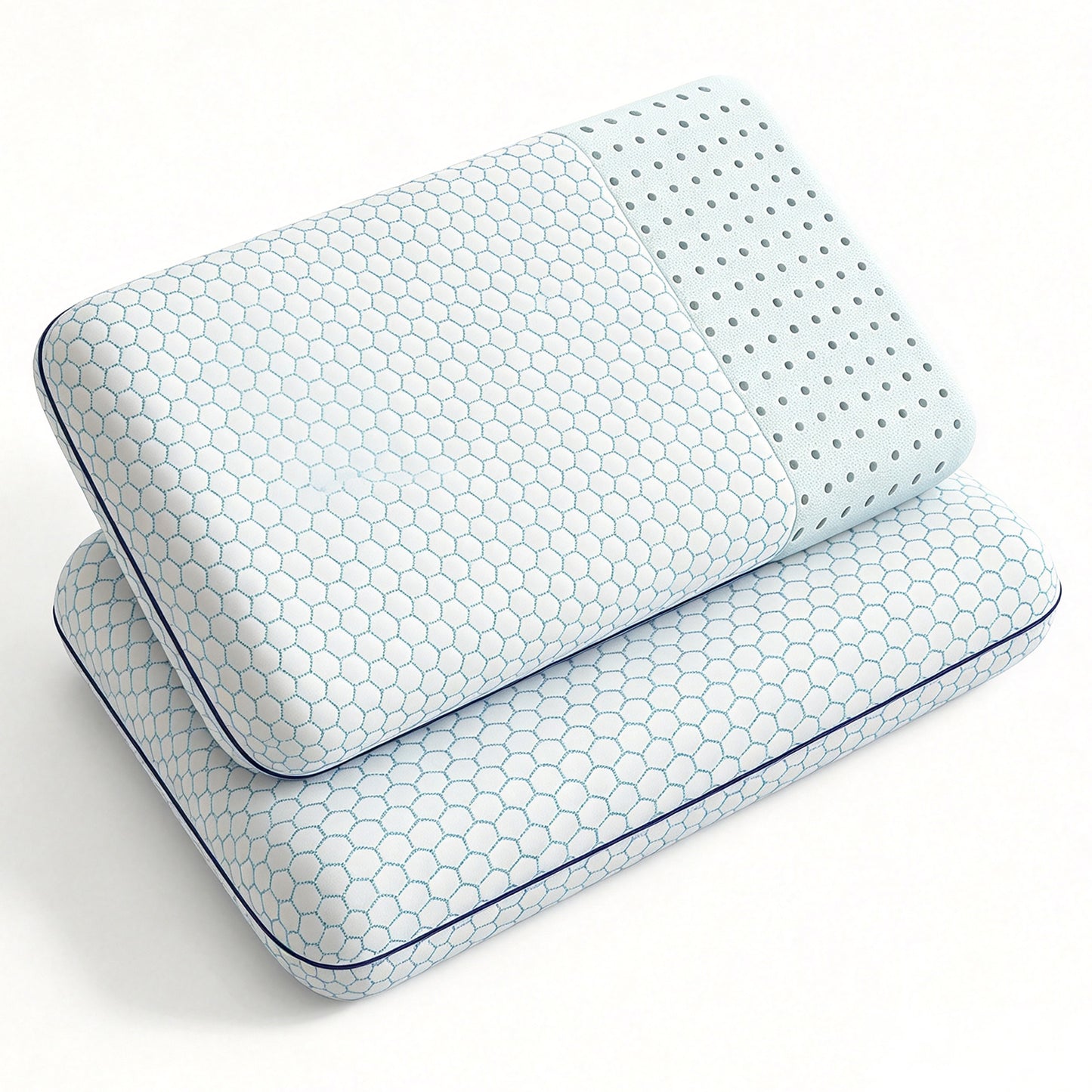 Cooling Memory Foam Pillow Set – Adjustable Comfort for All Sleep Positions