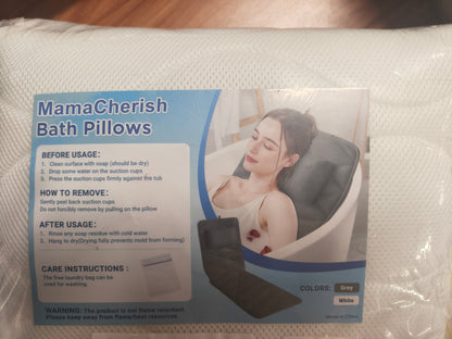 Luxury Bath Pillow – Extra Thick Neck, Head & Back Support with 17 Suction Cups